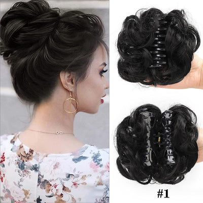 Natural Wig With Hair Clips Stylish Comfortable Secure Fit