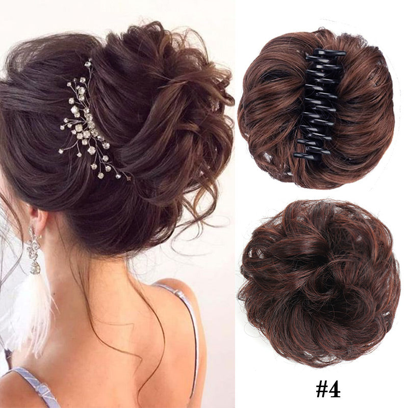 Natural Wig With Hair Clips Stylish Comfortable Secure Fit
