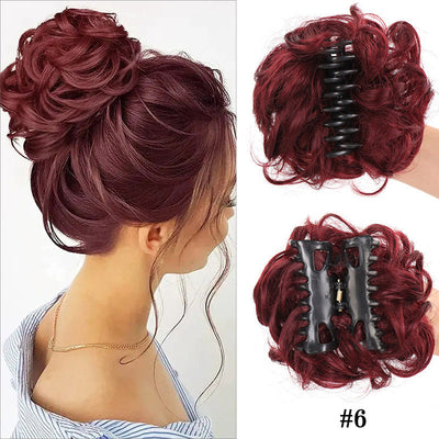 Natural Wig With Hair Clips Stylish Comfortable Secure Fit