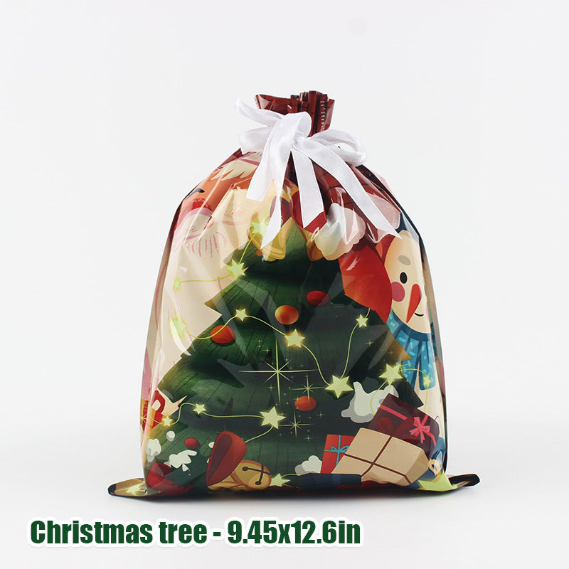 Christmas Drawstring Gift Bag Festive Holiday Present Pouch