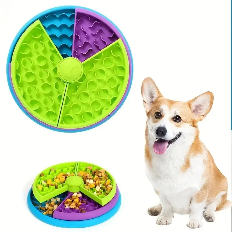 Slow Feeder Bowl Rotating Puzzle Dish For Cats And Dogs