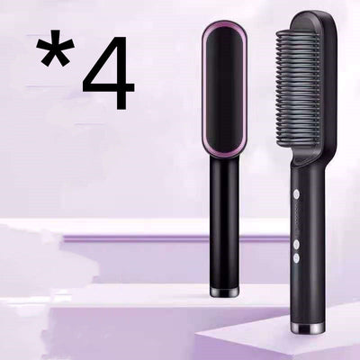 2 In 1 Hair Straightener Hot Comb Curling Tong Electric Brush