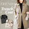 Comfortable Waisted Lapel Trench Coat Stylish Fall Outerwear