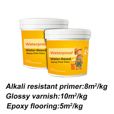 Water-Based Epoxy Floor Paint Waterproof Durable Indoor Outdoor Coating