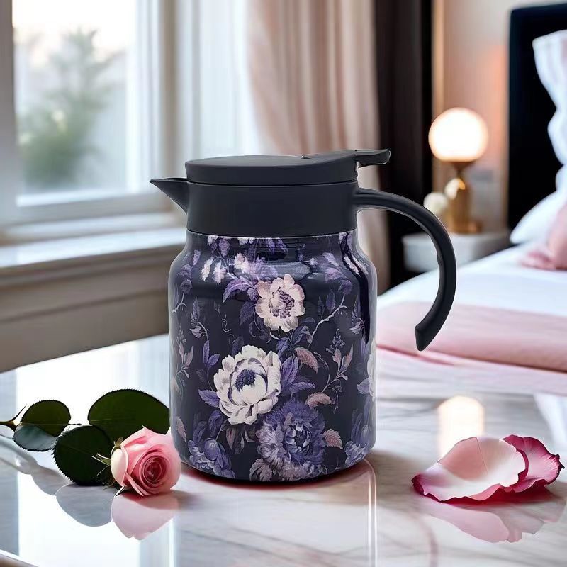1000ml Vacuum Insulated Teapot With Built-in Strainer Durable Design