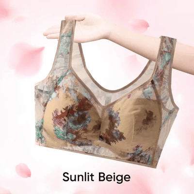 Lace Cooling Comfort Bra Soft Breathable Wireless Design