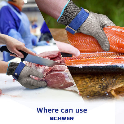 Food Grade Stainless Steel Cut Resistant Glove Mesh Metal Safety