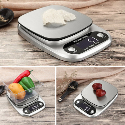 Digital Kitchen Scale 22lbs Stainless Steel Food Weight Balance