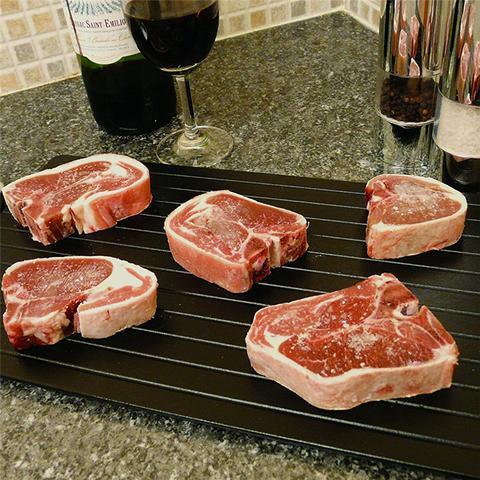 Fast Defrosting Tray Aluminum Quick Thawing Kitchen Plate