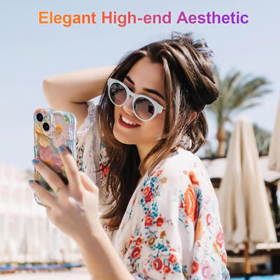 Retro Oil Painting Phone Case Colorful Artistic Design