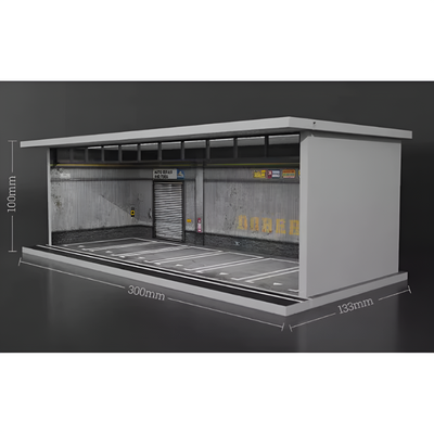 Miniature Car Garage For 1:24 1:43 And 1:64 Model Cars