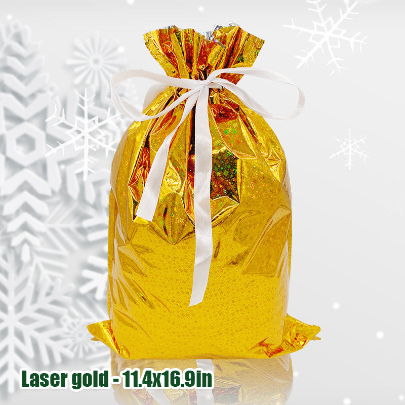 Christmas Drawstring Gift Bag Festive Holiday Present Pouch