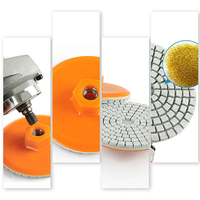 Stone Polishing Disc For Integrated Stone Trimming And Polishing