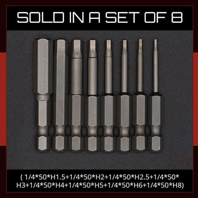 S2 Steel Magnetic Hex Bit Set Durable Precision Tool Kit