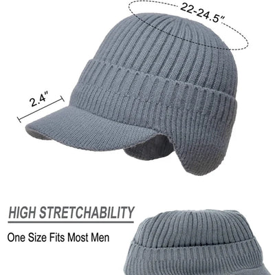 Knitted Winter Hat With Elastic Ear Protection For Outdoor Riding