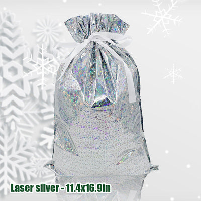 Christmas Drawstring Gift Bag Festive Holiday Present Pouch