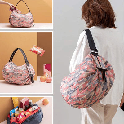 Foldable Travel Shopping Bag Portable Lightweight One-shoulder Tote