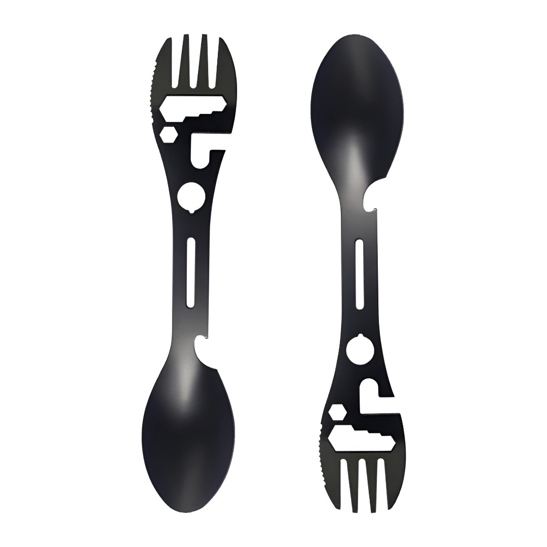 Tactical Spork Multitool Durable Camping Survival Utensil Gear