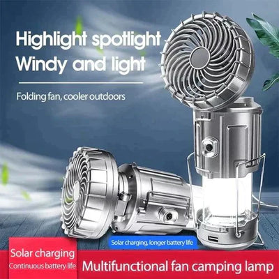 Portable LED Camping Lantern With Cooling Fan For Outdoor Use