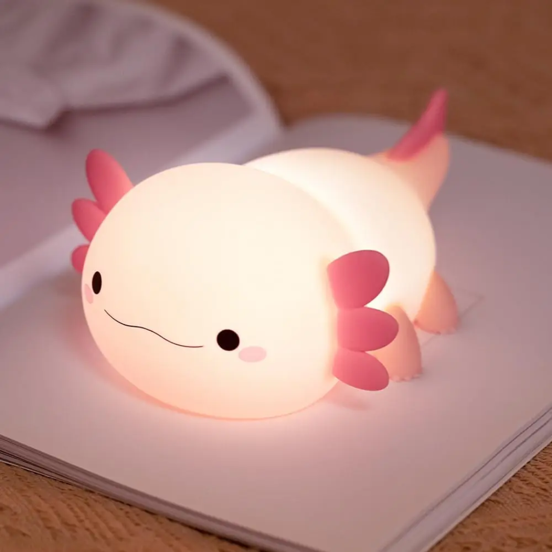 Axolotl Night Light Soft Squishy Decorative Kids Lamp