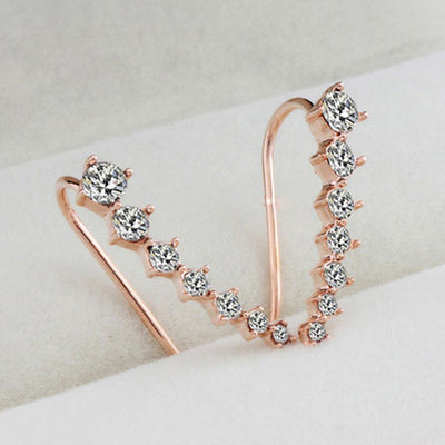 Seven Star Elegant Diamond Stud Earrings For Women