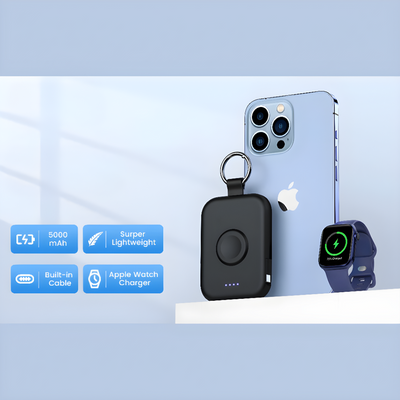 3 In 1 Portable Power Bank Compact Travel Charger Battery