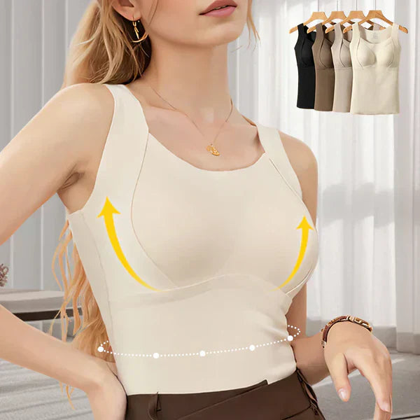 Women's Thermal Tank Tops With Built-In Support Bra Comfortable Fit