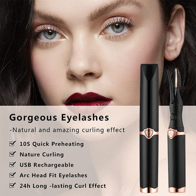 Heated Eyelash Curler Electric Lash Perm Tool For Long Curling