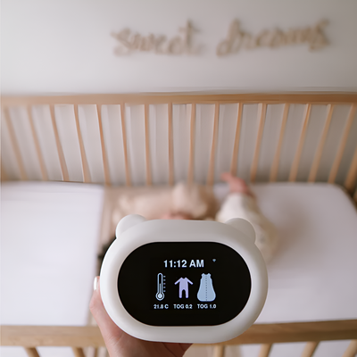 Baby Room Thermometer With Soft Nightlight For Nursery Comfort