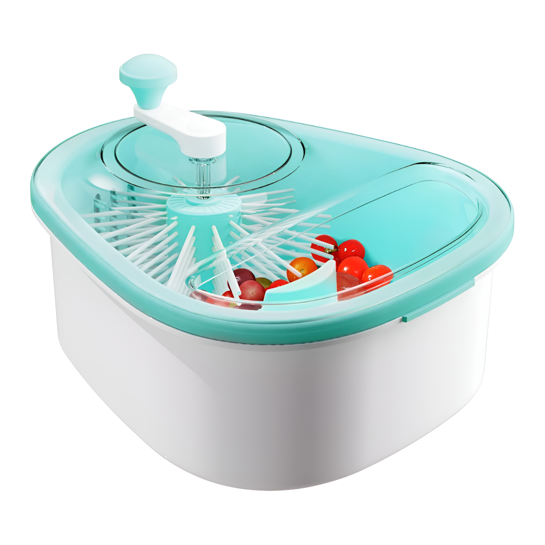 Manual Fruit And Vegetable Spinner Washer For Quick Clean And Dry