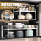 Retractable Cabinet Rack With Layered Storage For Organizing