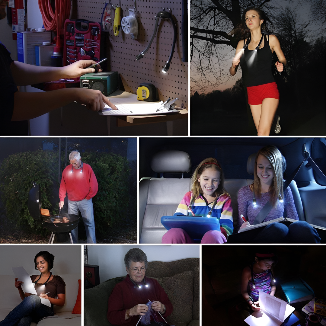 Rechargeable Hands-Free Neck Light For Comfortable Reading