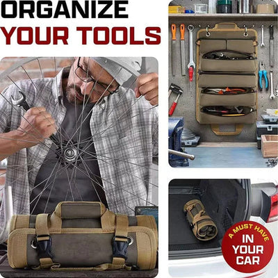 Durable Tool Roll Bag Organizer For Portable Tool Storage