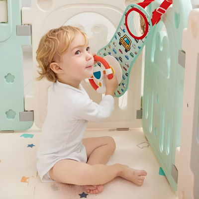 Car Seat Steering Wheel Toy Interactive Baby Activity Play Center