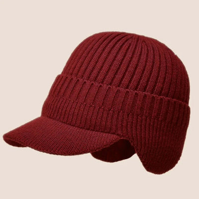 Knitted Winter Hat With Elastic Ear Protection For Outdoor Riding