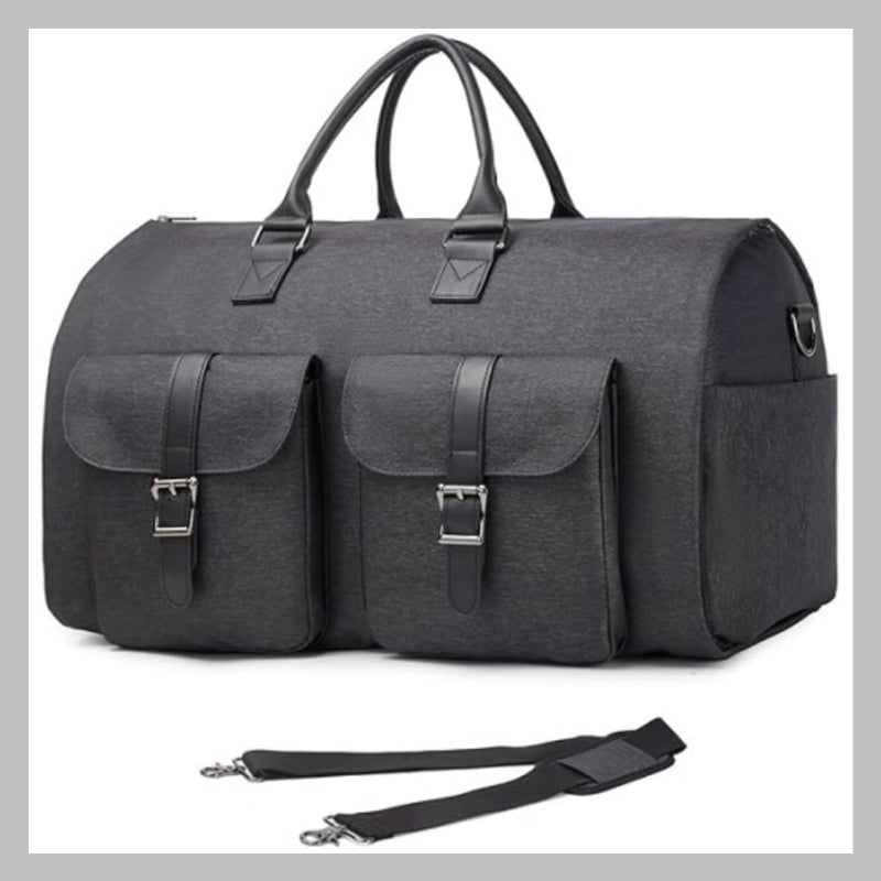 Convertible Duffle Garment Bag With Multiple Storage Compartments