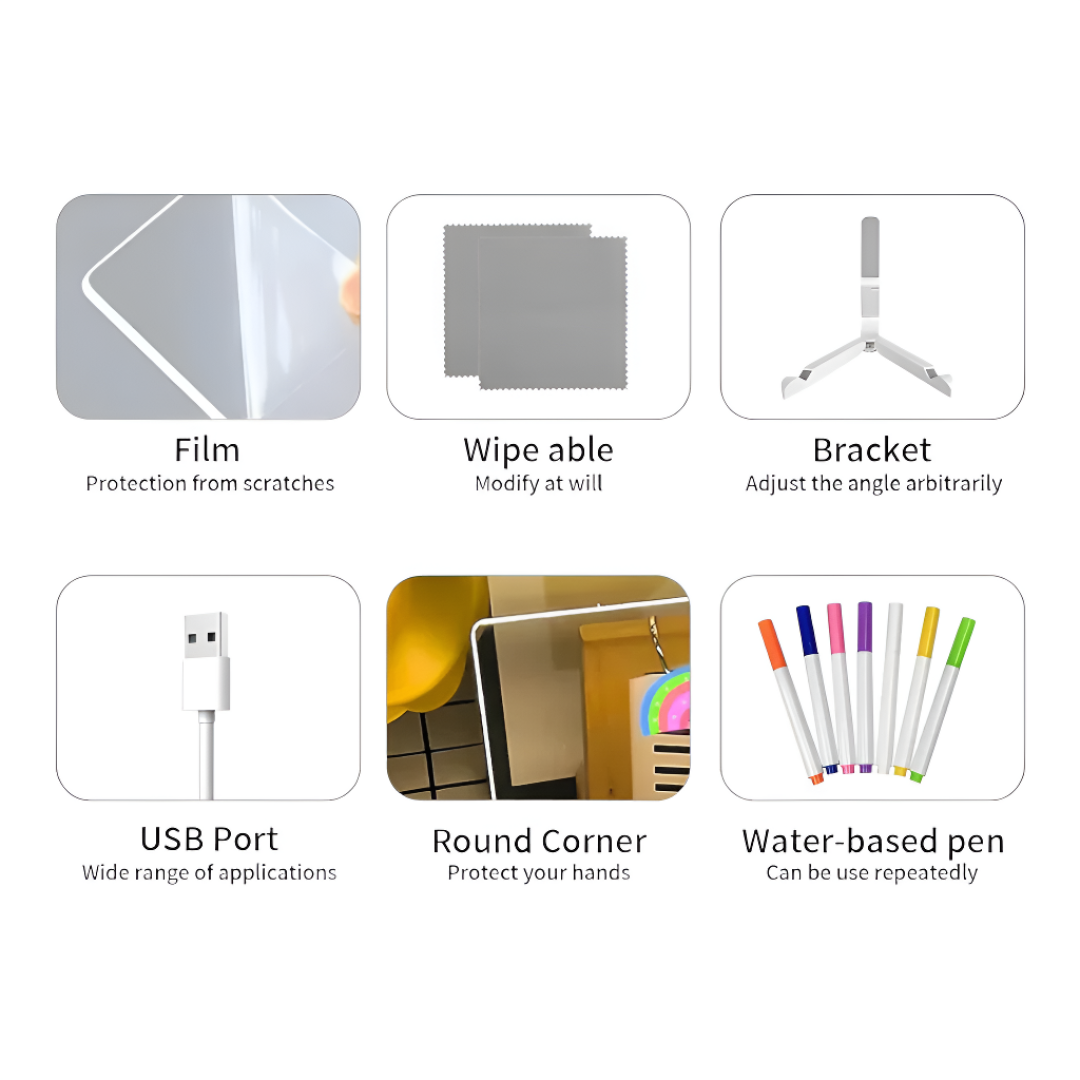 LED Light Up Drawing Board Creative Art Toy For Kids
