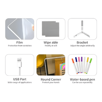 LED Light Up Drawing Board Creative Art Toy For Kids