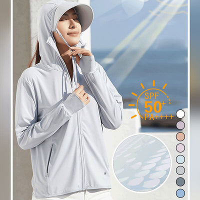 Detachable Large Brim UPF 50+ Sun Protection Clothing Ice Silk