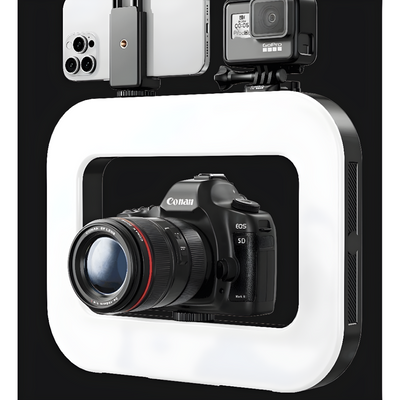 Portable Ring Light With Adjustable Phone Mount For Videos