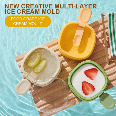 Multi-Layer Ice Cream Mold For Creative Frozen Treats Making