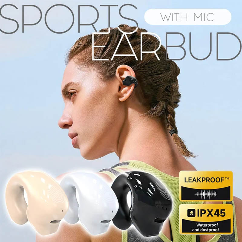 Waterproof Wireless Sports Earbud With Mic For Active Use