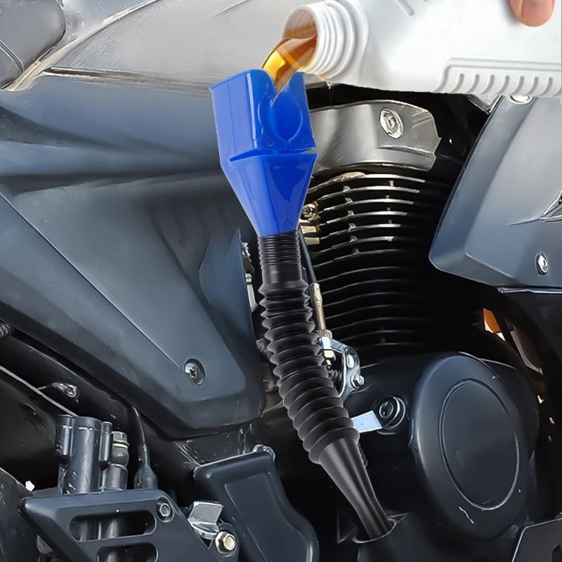 Retractable Fuel Funnel For Easy And Clean Fuel Transfer