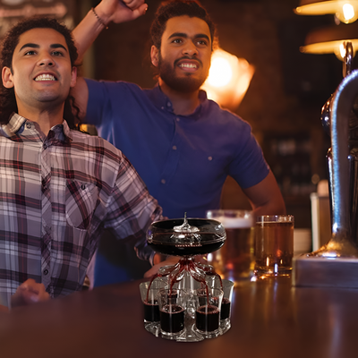 Shot Glass Dispenser With Convenient Holder For Easy Serving