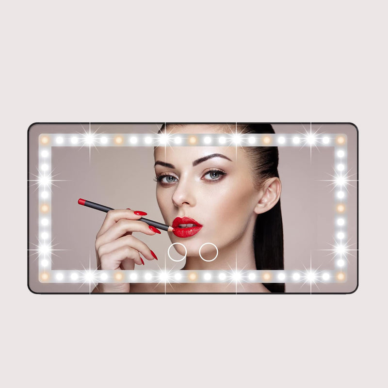 Car Sun Visor Illuminated Makeup Mirror With Long Lasting Battery