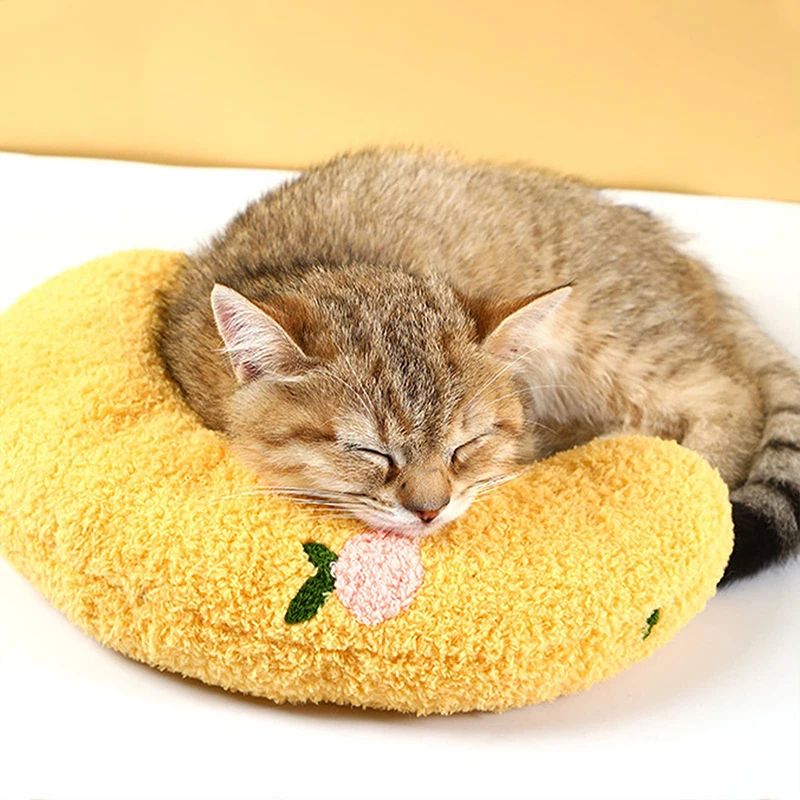 Little Plush Pet Calming Pillow Cozy Neck Support For Cats Dogs