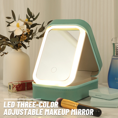 LED Adjustable Makeup Mirror With 5x 10x 15x Magnifying Lens