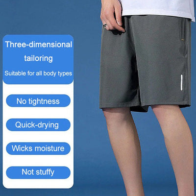 Unisex Ice Silk Quick Drying Stretch Shorts For Active Wear