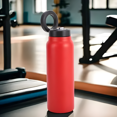 Water Bottle With Magnetic Phone Mount For Hands-Free Convenience