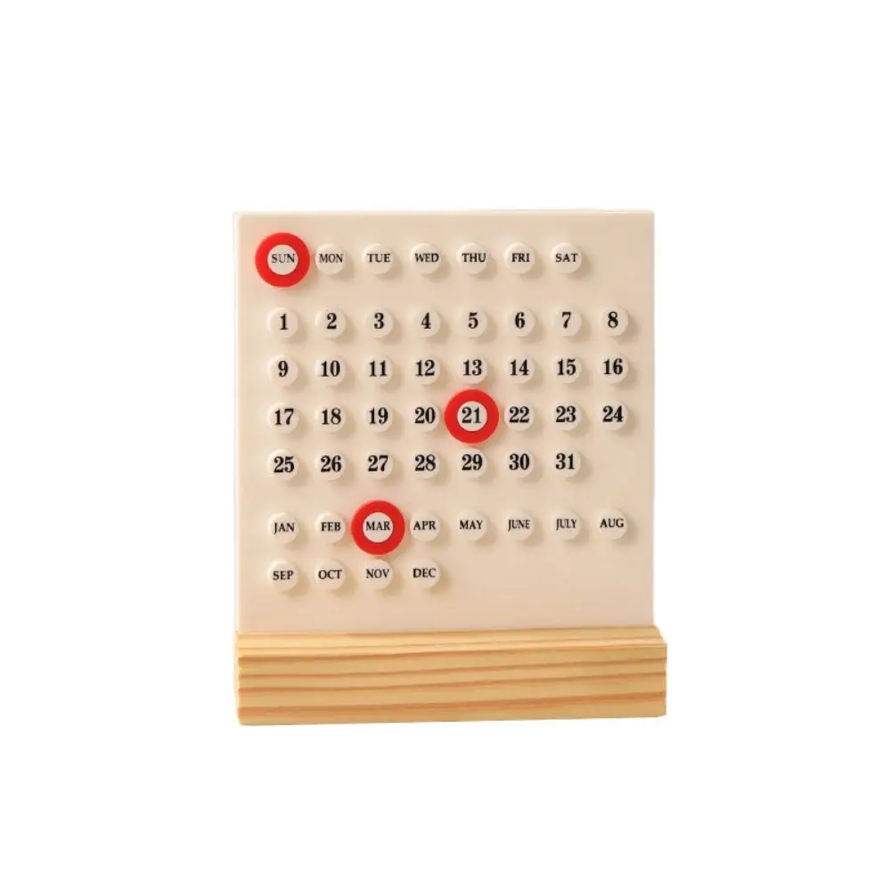 Perpetual Desk Calendar Wooden Acrylic DIY 10000 Year Timeless Organizer